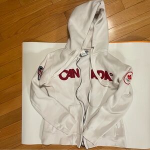 White 2010 Canada Olympic Zip-up Sweater